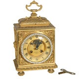 Antique French Dore Bronze Mantle Clock c1885